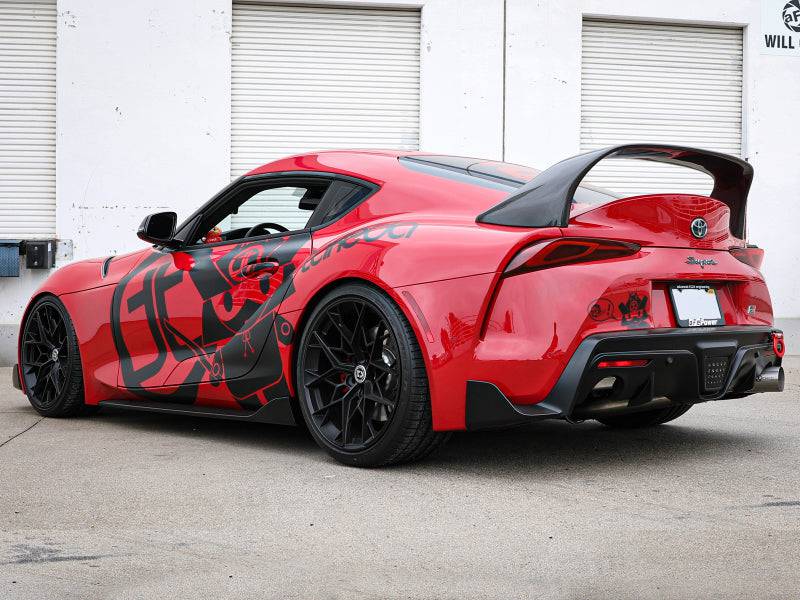 aFe POWER Takeda 2020 Toyota Supra L6-3.0L (t) 3.5in 304 SS CB Exhaust 4in Brushed Finish Tip - My Store