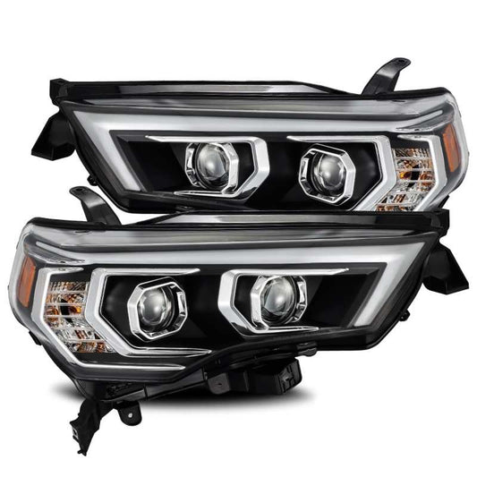 AlphaRex 14-20 Toyota 4Runner PRO-Series Projector Headlights Plank Style Black w/Sequential Signal - My Store