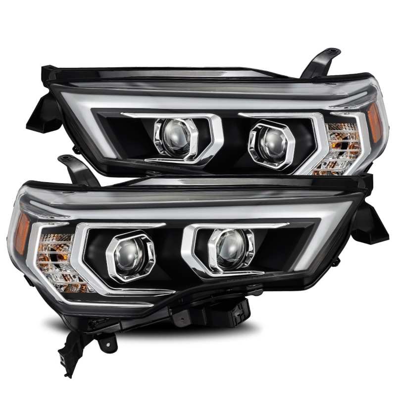 AlphaRex 14-20 Toyota 4Runner LUXX LED Proj Headlights Plank Style Black w/Activ Light/Seq Signal - My Store