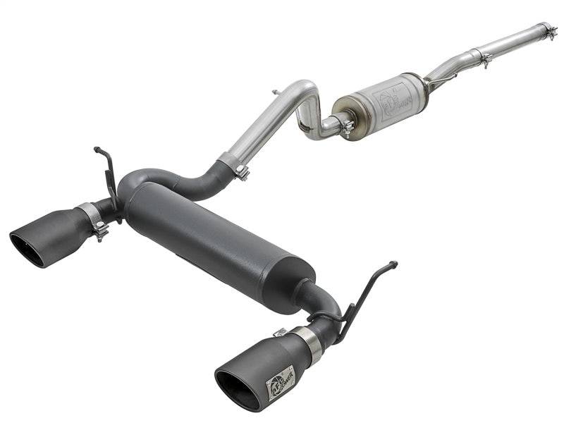 aFe Rebel Series 2.5in 409 SS Cat-Back Exhaust w/ Black Tips 2007+ Jeep Wrangler (JK) V6 3.6L/3.8L - My Store