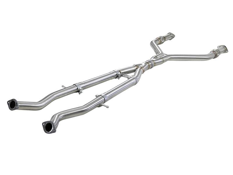 aFe Takeda 2.5in to 3in 304 SS Y-Pipe Exhaust System 16-18 Infiniti Q50/Q60 V6-3.0L (tt) - My Store