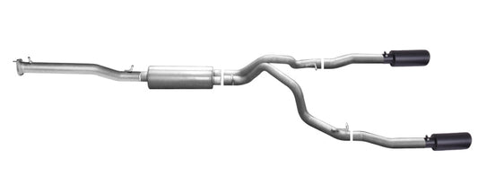 Gibson 15-18 Chevrolet Silverado 1500 LS 5.3l 3in/2.25in Cat-Back Dual Split Exhaust - Black Elite - Mammoth Racing -