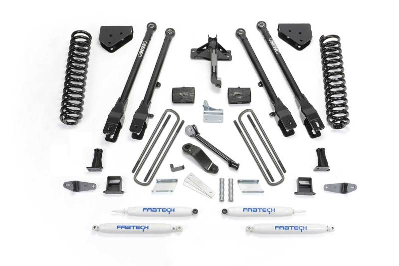 Fabtech 08-10 Ford F450/550 4WD 6in 4Link Sys w/Coils & Perf Shks - Mammoth Racing -