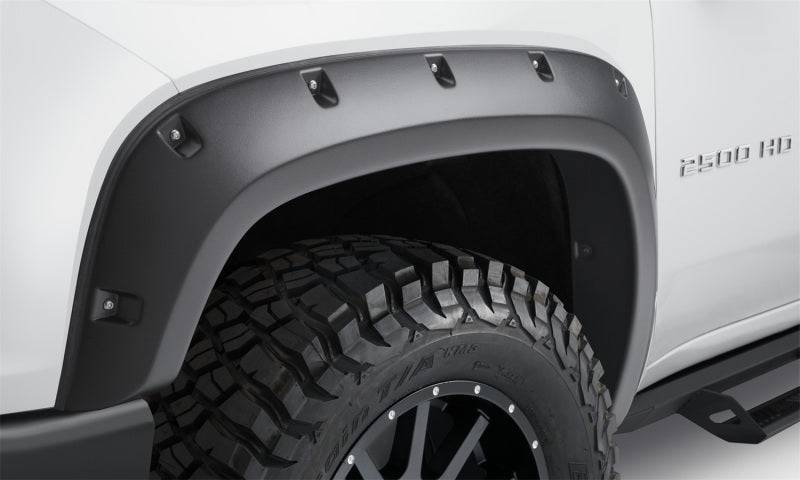 Bushwacker 19-21 Chevrolet Silverado 2500 / 3500 HD (Excl. Dually) Forge Style Flares 4pc - Black - Mammoth Racing -