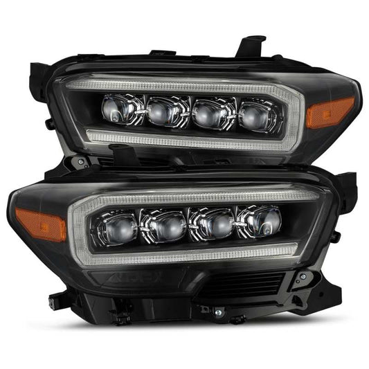AlphaRex 16-20 Toyota Tacoma NOVA LED Projector Headlights Plank Style Black w/Activation Light - My Store