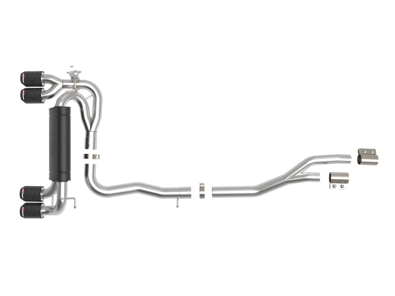 aFe 20-22 Audi RS6 Avant V8 4L (tt) MACH Force-Xp 3in to 2.5in 304 SS Cat-Back Exhaust w/ Carbon Tip - Mammoth Racing -