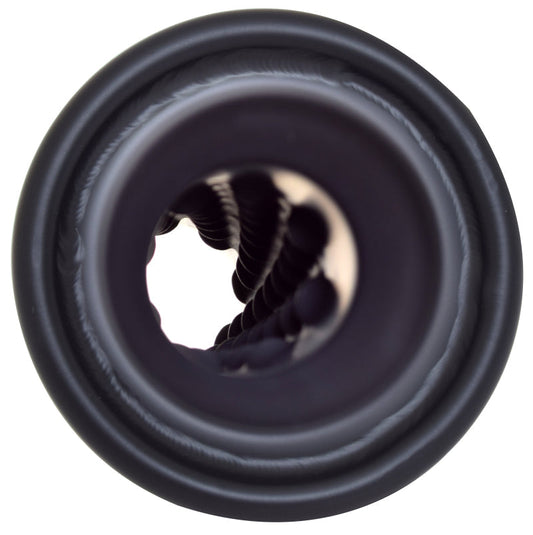 Gibson Rolled Edge Angle-Cut Muffler Quiet Tip - 4in OD/2.25in Inlet/12in Length - Black Ceramic - Mammoth Racing -