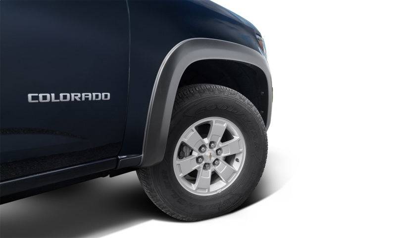 Bushwacker 15-19 Chevy Colorado OE Style Fender Flares 2pc Front - Black - Mammoth Racing -