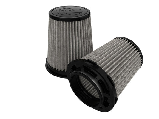 aFe MagnumFLOW Pro Dry S Air Filter 4in F x 6in B MT2 x 4-3/4 T x 7in H (Inverted) - Mammoth Racing -