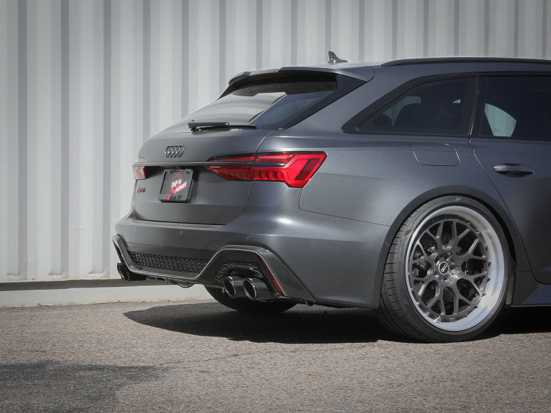 aFe 20-22 Audi RS6 Avant V8 4L (tt) MACH Force-Xp 3in to 2.5in 304 SS Cat-Back Exhaust w/ Carbon Tip - Mammoth Racing -