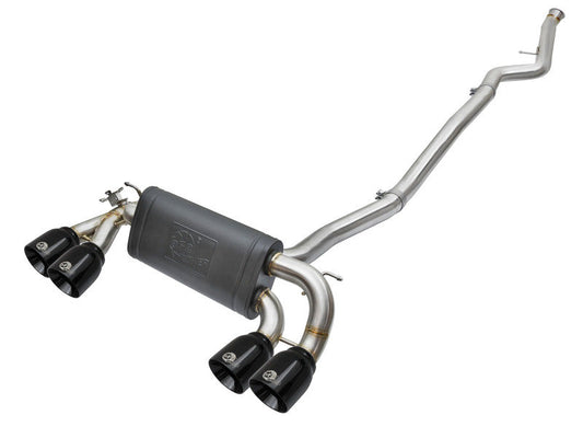 aFe 16-18 BMW M2 L6-3.0L MACH Force-Xp 3in to 2.5in 304 SS Cat-Back Exhaust System-Quad Black Tips - Mammoth Racing -