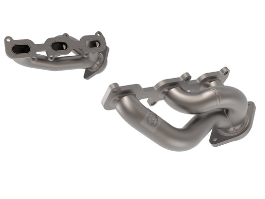aFe Twisted Steel Shorty Header 11-17 Ford Mustang V6-3.7L - Titanium Coat Finish - Mammoth Racing -