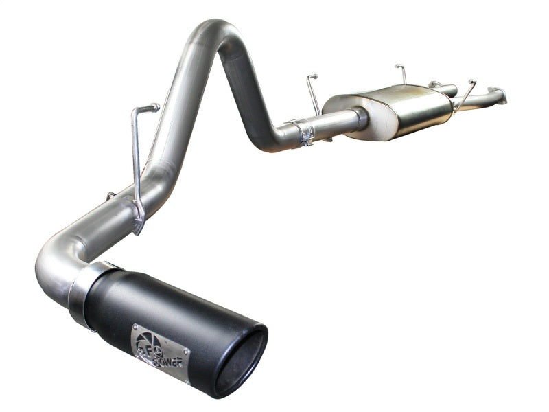 aFe MACHForce XP Exhausts Cat-Back SS-409 EXH CB Toyota Tundra 07-09 V8-4.7L (blk tip) - Mammoth Racing -