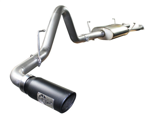 aFe MACHForce XP Exhausts Cat-Back SS-409 EXH CB Toyota Tundra 07-09 V8-4.7L (blk tip) - Mammoth Racing -