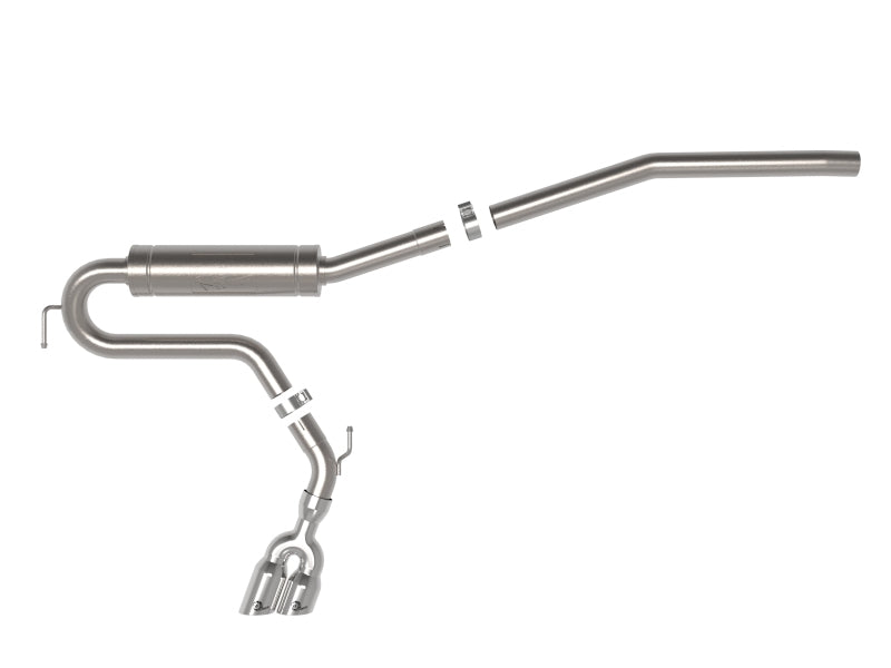 aFe 22-23 Ford Maverick EcoBoost L4 2.0L(t) Rebel Series 2-1/2in 304 SS Cat-Back w/ Polished Tip - Mammoth Racing -