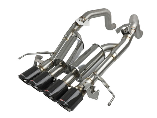 aFe MACH Force-Xp Axle-Back Exhaust System w/ Carbon Fiber Tips Chevrolet Corvette (C7) 14-19 6.2L - Mammoth Racing -
