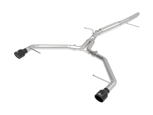 aFe 17-19 Audi A4 (L4-2.0L) MACH Force-Xp Stainless Steel Axle-Back Exhaust System - Black Tip - Mammoth Racing -