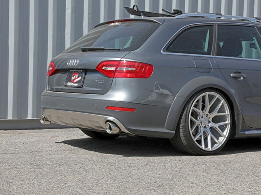 afe MACH Force-Xp 13-16 Audi Allroad L4 SS Axle-Back Exhaust w/ Polished Tips - Mammoth Racing -