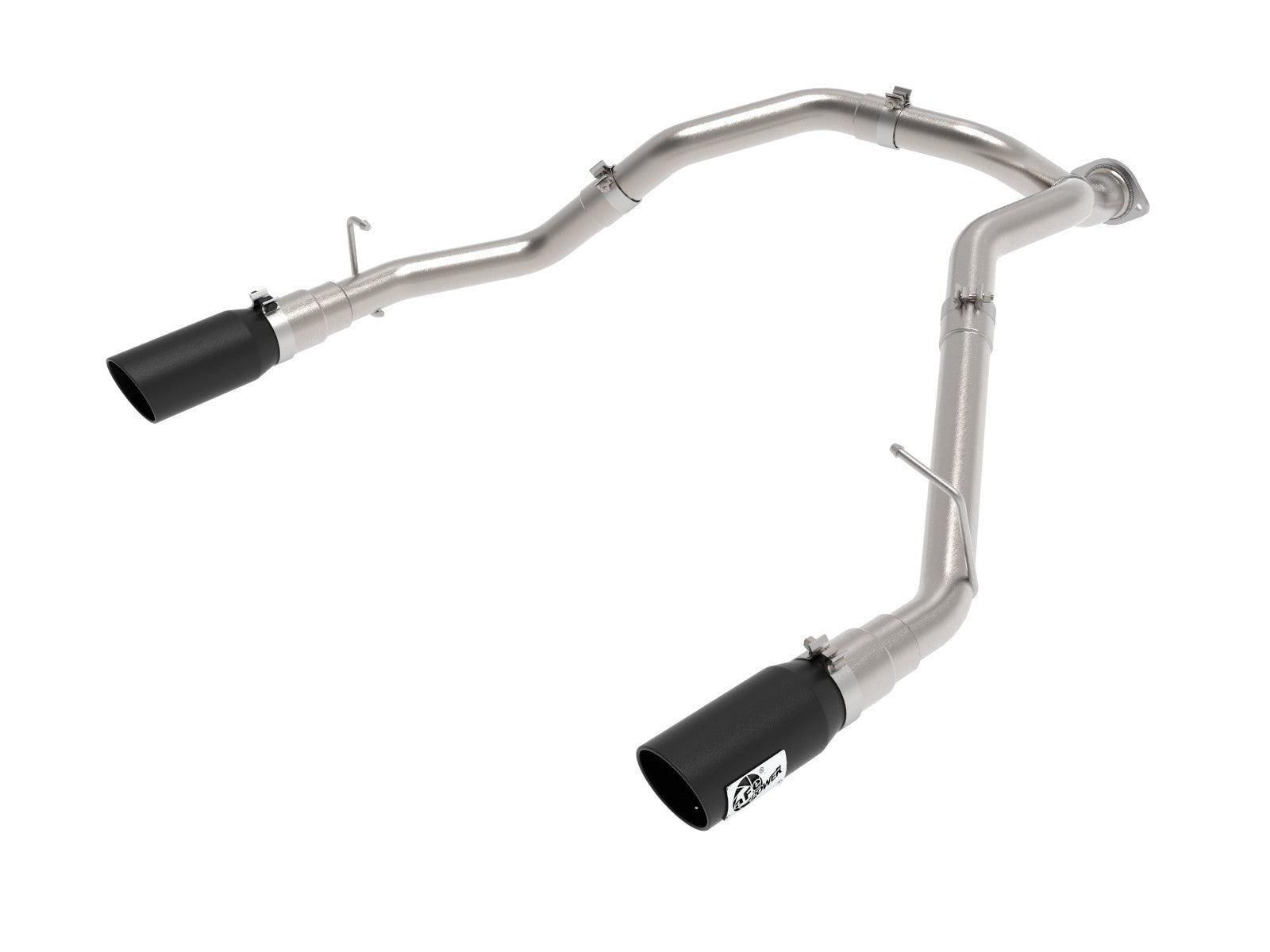 aFe 20-21 Jeep Wrangler Large Bore-HD 3in 304 Stainless Steel DPF-Back Exhaust System - Polished Tip - Mammoth Racing -