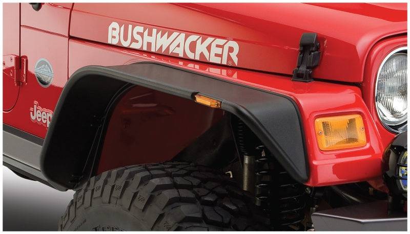 Bushwacker 97-06 Jeep TJ Flat Style Flares 2pc - Black - Mammoth Racing -