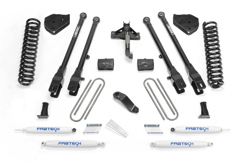 Fabtech 17 Ford F450/f550 4WD Diesel 6in 4Link Sys w/Coils & Perf Shks - Mammoth Racing -