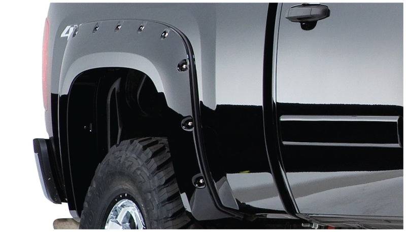 Bushwacker 07-13 Chevy Silverado 1500 Fleetside Pocket Style Flares 2pc 69.3in Bed - Black - Mammoth Racing -