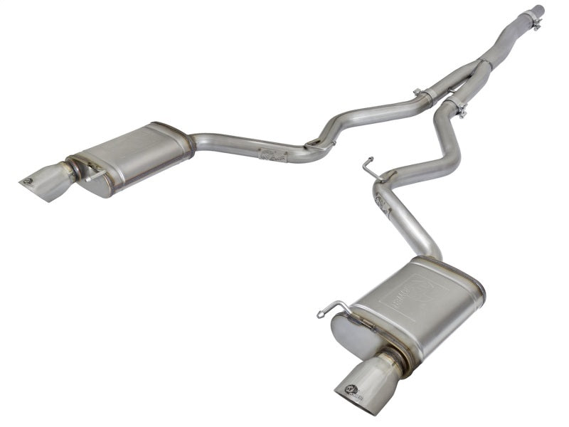 aFe MACHForce XP Exhausts Cat-Back SS-304 EXH w/ Polished Tips 15-16 Ford Mustang EcoBoost 2.3L (t) - Mammoth Racing -