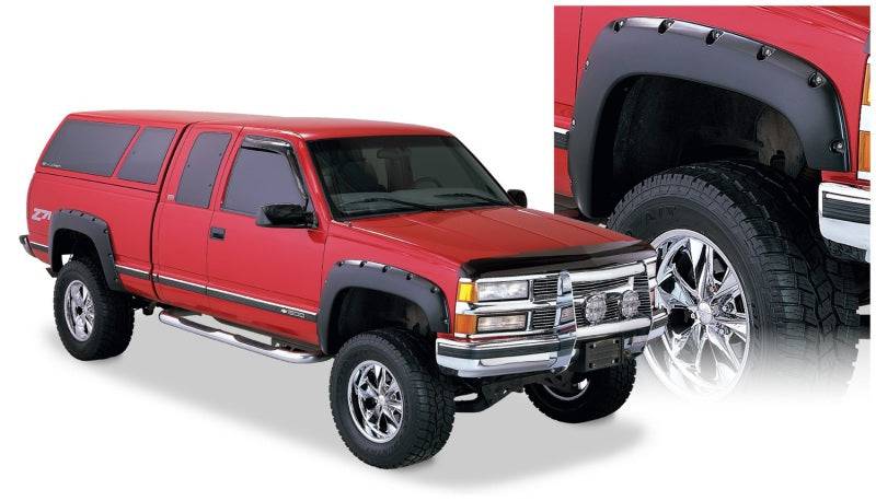 Bushwacker 88-99 Chevy C1500 Pocket Style Flares 4pc - Black - Mammoth Racing -