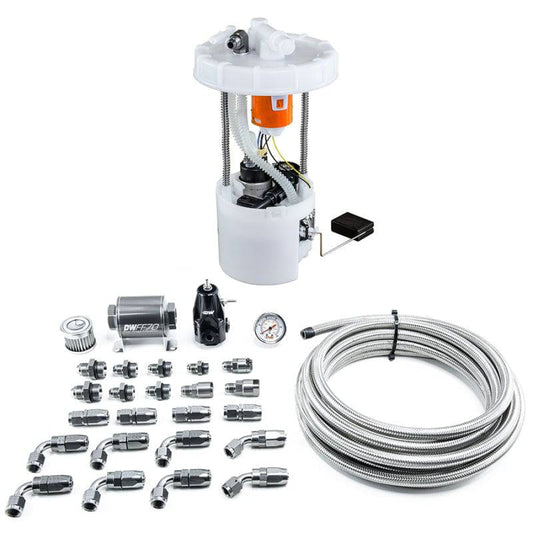 DeatschWerks 06-11 Honda Civic Si K20 DW400 Pump Module & Return Kit w/CPE Fuel Lines - Mammoth Racing -