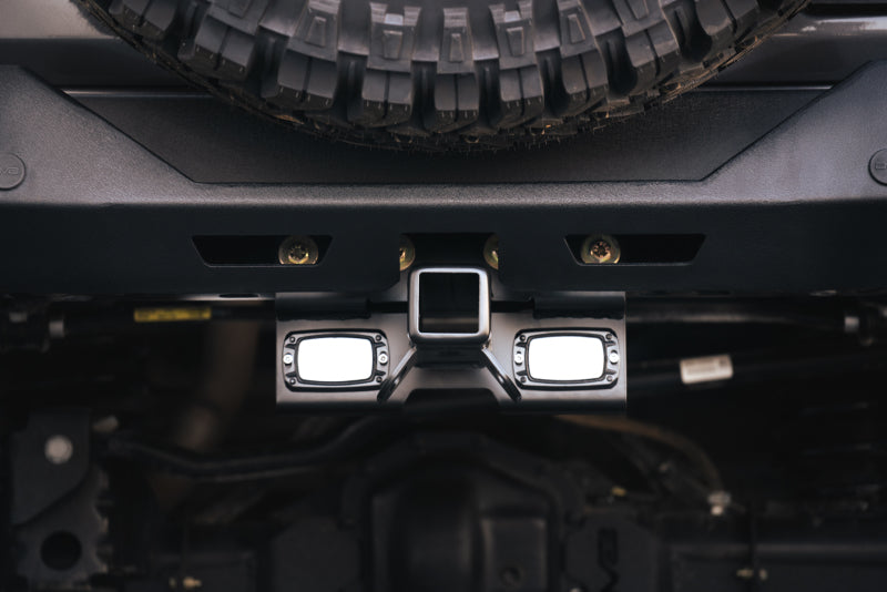 DV8 Offroad 07-21 Jeep Wrangler (JK/JL) Bolt-On Hitch w/ Lights - Mammoth Racing -