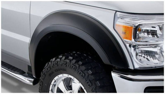 Bushwacker 11-16 Ford F-250 Super Duty Styleside Extend-A-Fender Style Flares 2pc - Black - Mammoth Racing -
