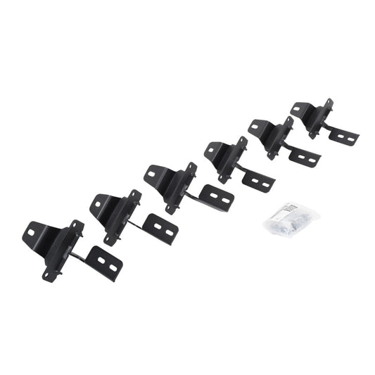 Go Rhino 18-22 Jeep Wrangler JLU 4DR Mounting Brackets (V-Series V3/rb10 Slim/RB20 Slim) - Tex. Blk - Mammoth Racing -
