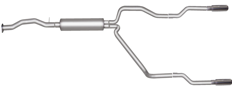 Gibson 96-97 Chevrolet C1500 Base 4.3l 2.5in Cat-Back Dual Split Exhaust - Stainless - Mammoth Racing -