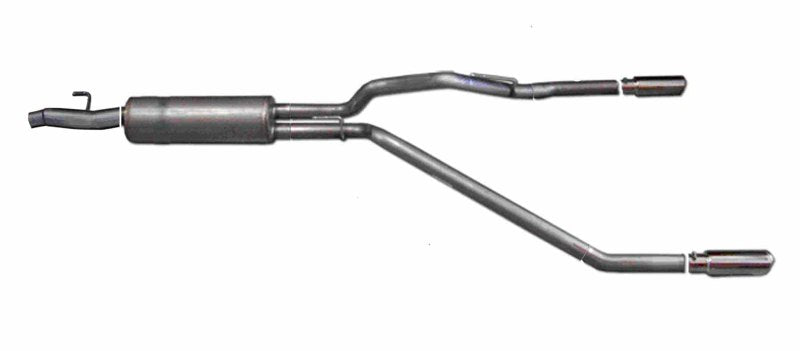 Gibson 11-13 Ford F-150 King Ranch 5.0l 3in/2.5in Cat-Back Dual Split Exhaust - Stainless - Mammoth Racing -