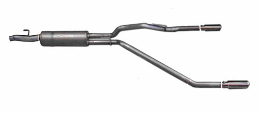 Gibson 11-13 Ford F-150 King Ranch 5.0l 3in/2.5in Cat-Back Dual Split Exhaust - Stainless - Mammoth Racing -