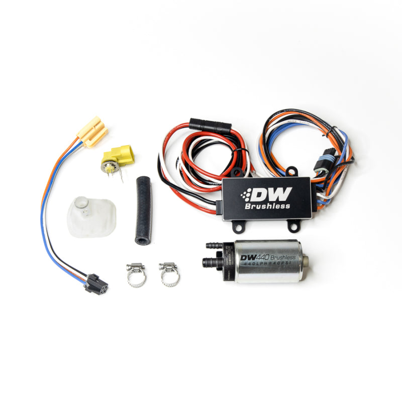 DeatschWerks DW440 440lph Brushless Fuel Pump w/ PWM Controller & Install Kit 05-10 Ford Mustang GT - Mammoth Racing -