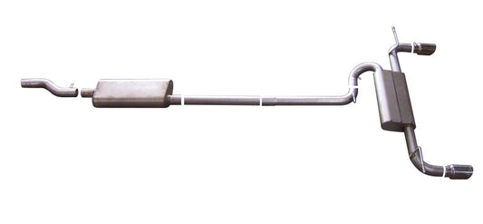 Gibson 07-14 Ford Edge SE 3.5l 2.5in Cat-Back Dual Split Exhaust - Stainless - Mammoth Racing -
