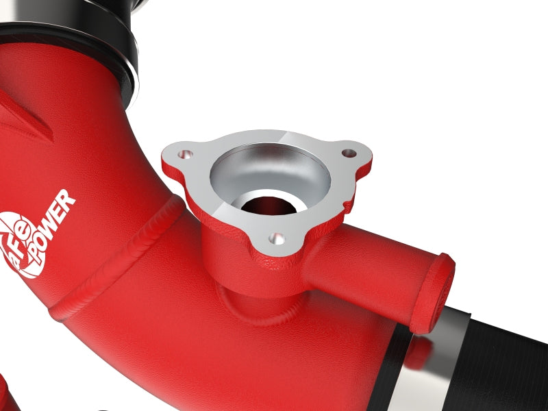 aFe 2022 Toyota Land Cruiser (J300) V6-3.5L (tt) BladeRunner 2.5in Aluminum Hot Charge Pipe - Red - Mammoth Racing -
