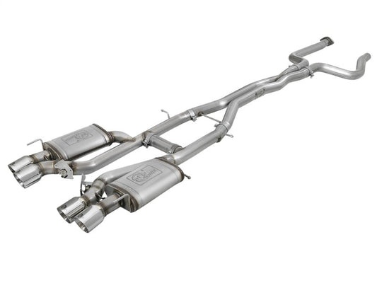 aFe MACHForce XP 3in 304 SS Cat-Back Dual Mode Exhaust w/ Polished Tips 16-17 Cadillac ATS-V V6-3.6L - Mammoth Racing -