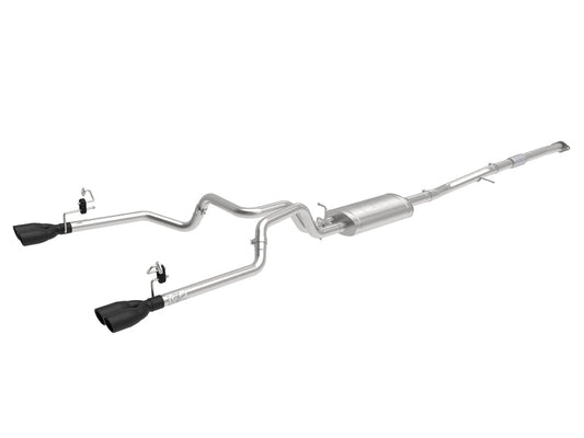 aFe Vulcan Series 3-2.5in 304SS Exhaust Cat-Back w/Blk Tips 2019 GM Silverado/Sierra 1500 L4-2.7L(t) - Mammoth Racing -