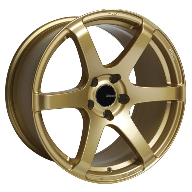 Enkei T6S 17x8 45mm Offset 5x100 Bolt Pattern 72.6 Bore Gold Wheel - Mammoth Racing -