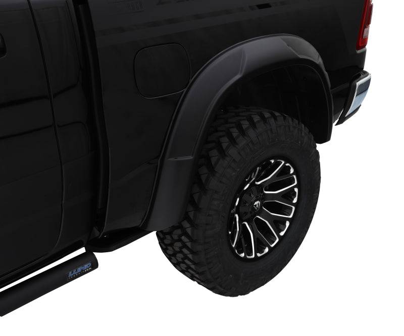 Bushwacker 19-22 Ram 1500 (Excl. Rebel/TRX) 76.3 & 67.4in Bed DRT Style Flares 4pc  - Blk / Smooth - Mammoth Racing -