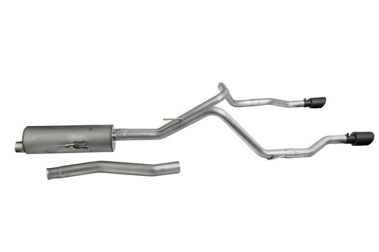 Gibson 20-22 Jeep Gladiator JT Rubicon 3.6l 3in/2.5in Cat-Back Dual Split Exhaust - Black Elite - Mammoth Racing -