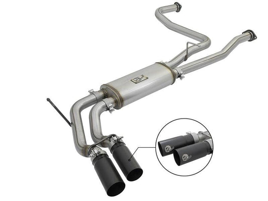 aFe POWER Rebel Series 2-1/2in 409 SS Cat Back Exhaust w/ Black Tips 16-17 Nissan Titan V8 5.6L - My Store