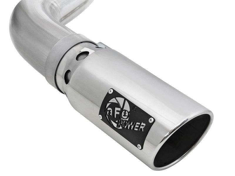 aFe 2021 Ford F-150 V6-3.0L (td) Large Bore 409 SS DPF-Back Exhaust System w/ Polished Tip - Mammoth Racing -