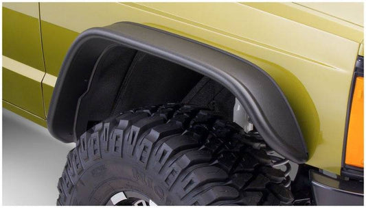 Bushwacker 84-01 Jeep Cherokee Flat Style Flares 2pc - Black - Mammoth Racing -