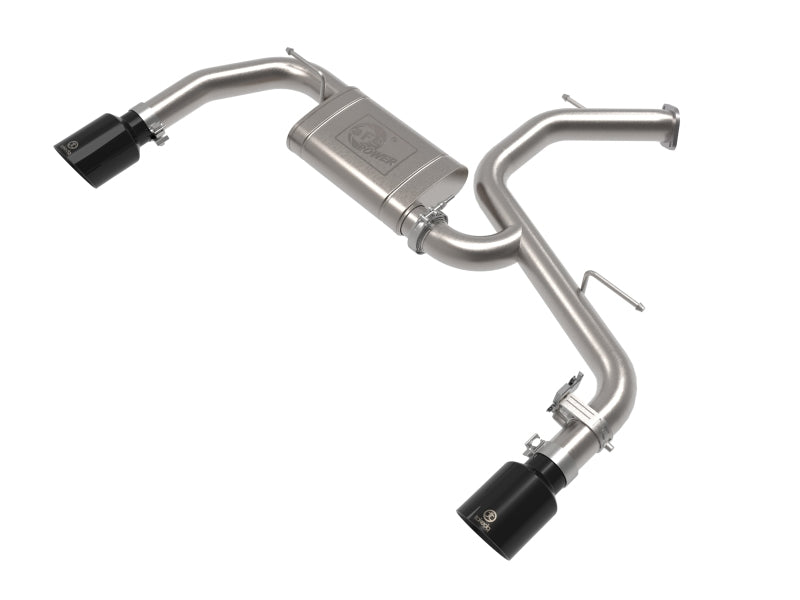 aFe Takeda Hyundai Elantra N 22-23 L4-2.0L (t) 3in SS Axle-Back Exhaust System w/ Black Tips - Mammoth Racing -