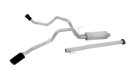 Gibson 15-20 Ford F-150 2.7/3.5/5.0l 3in/2.5in Cat-Back Dual Extreme Exhaust Stainless - Black Elite - Mammoth Racing -