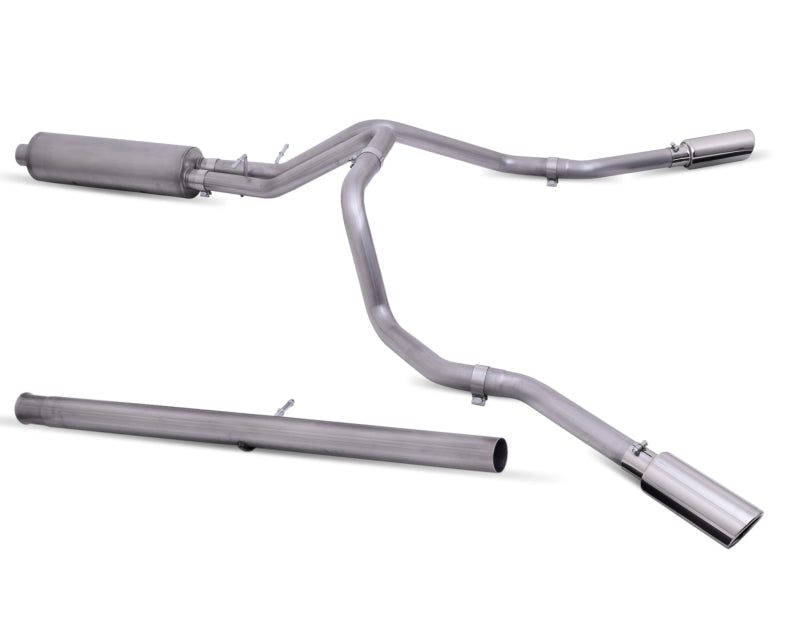 Gibson 19-22 GMC Sierra 1500 Denali 5.3l 3in/2.5in Cat-Back Dual Extreme Exhaust - Stainless - Mammoth Racing -