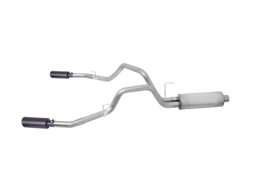 Gibson 11-14 Ford F-150 SVT Raptor 6.2l 3in Cat-Back Dual Split Exhaust - Black Elite - Mammoth Racing -